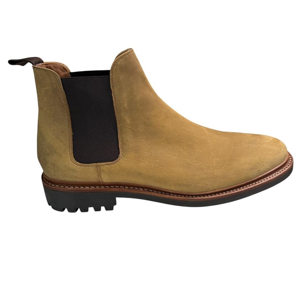 Allen Edmonds Chelsea Boots‎ Mens 10.5D Tan Suede Lug Sole Goodyear Welt 7744